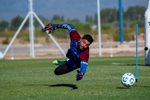 goalie practicing various drills